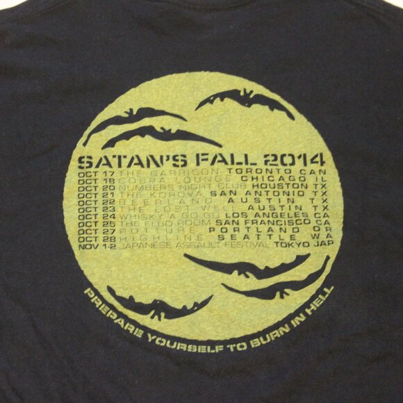 Satan Satan's Fall Tour 2014 Shirt - Large - Tee Rock Metal Band Black Rare - Picture 5 of 5